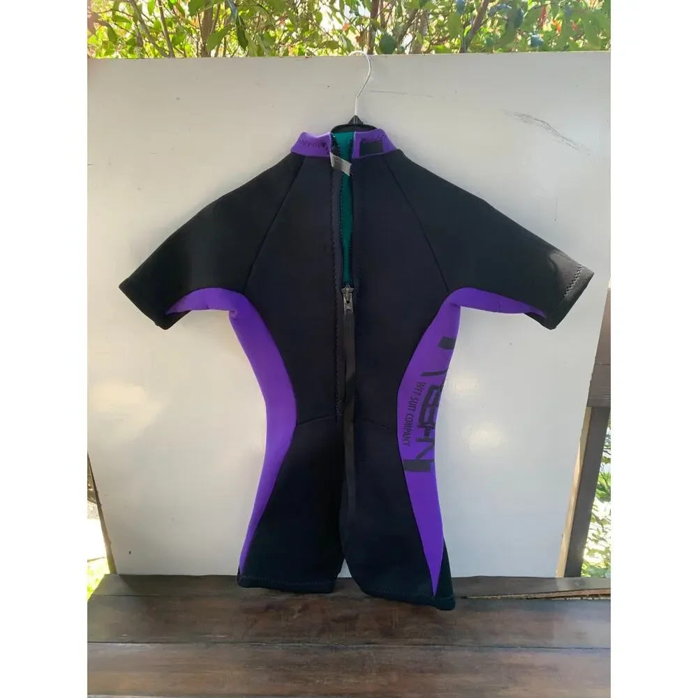 EUC Kabban USA‎ Black Purple Swim Short Spring Wetsuit Adult Size Small